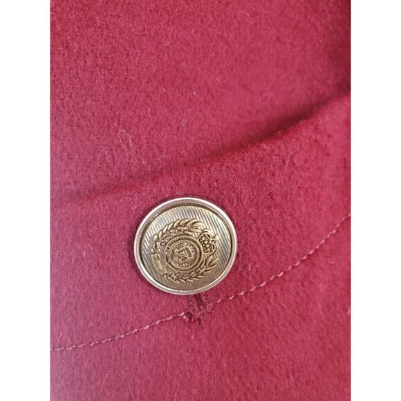 Special ES Style Wool Blend Maroon Academic Short Peacoat Jacket, Women's Small - Picture 6 of 12